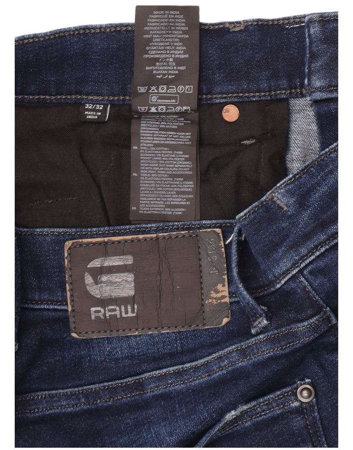 G-Star Masculino Revend Slim Jeans W32 L32 Azul Algodão