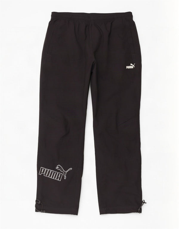 Calça de treino masculina Puma grande poliéster preto