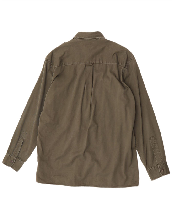 Camisa militar masculina Rifle de algodão cáqui médio
