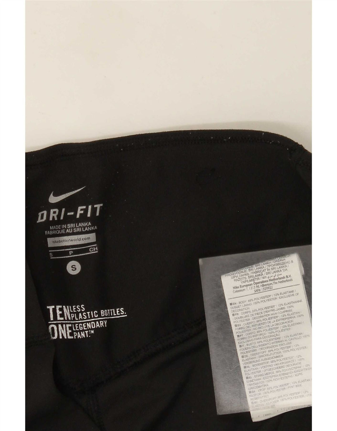 Leggings Nike Dri Fit Capri UK 8 Pequeno Poliéster Preto