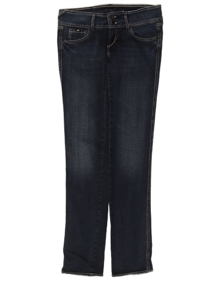 Gas Womens Slim Jeans W30 L34 Azul Marinho Algodão