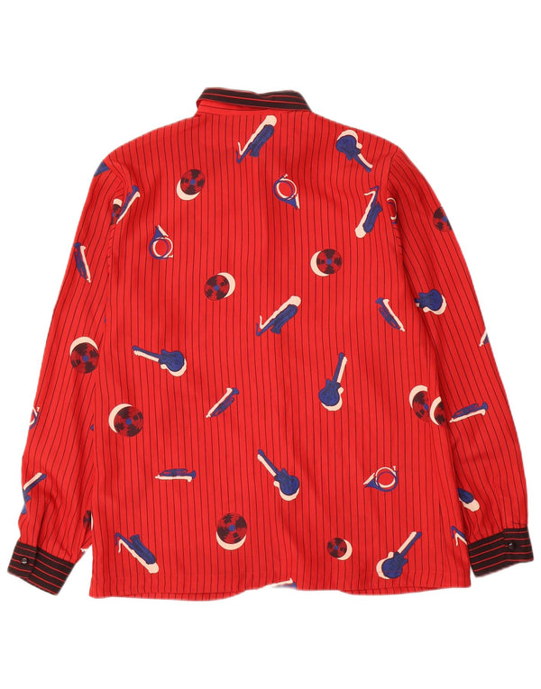 Blusa feminina Mario Pucci Cecconi IT 44 risca de giz vermelha média