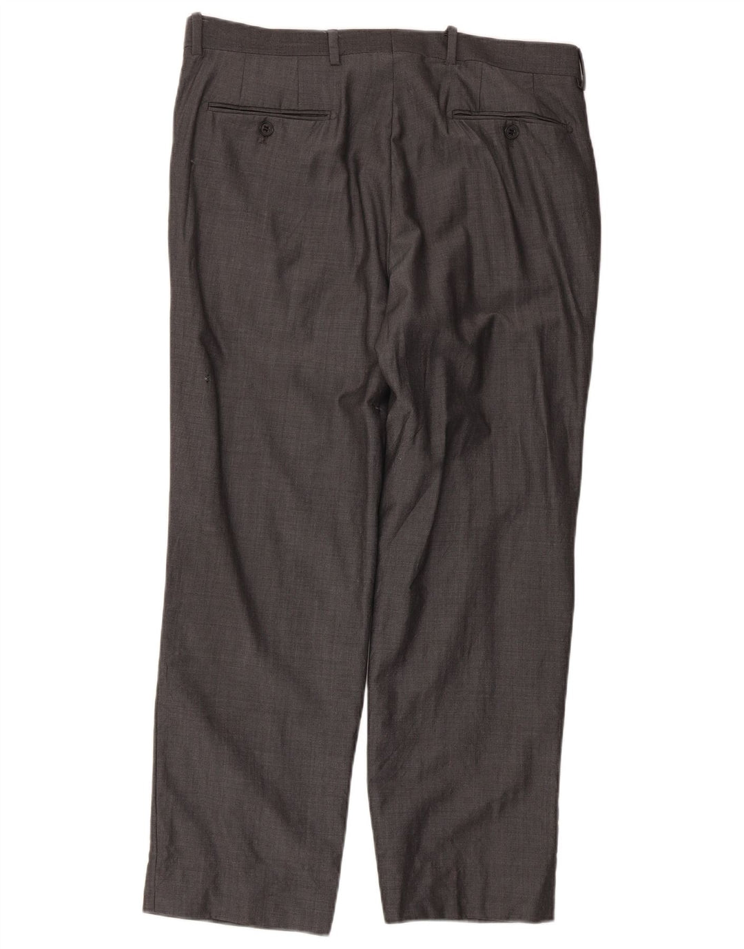 Calça masculina Marks & Spencer Autograph Straight Suit W34 L29 Lã Cinza