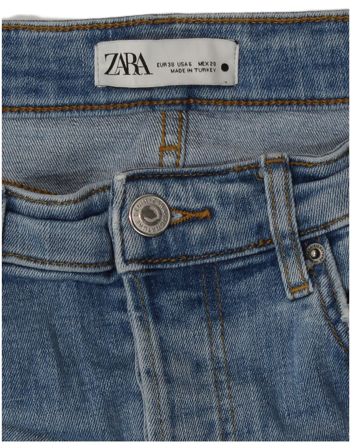 Calça jeans reta feminina Zara EU 38 pequena W28 L26 azul