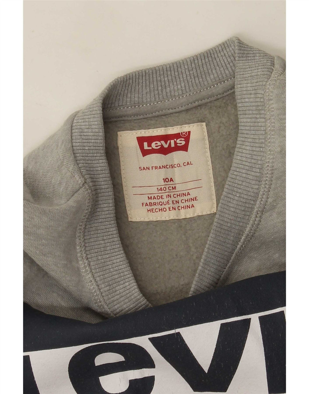 Suéter gráfico com capuz Levi's Boys 9-10 anos cinza manchado