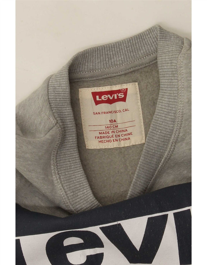 Suéter gráfico com capuz Levi's Boys 9-10 anos cinza manchado