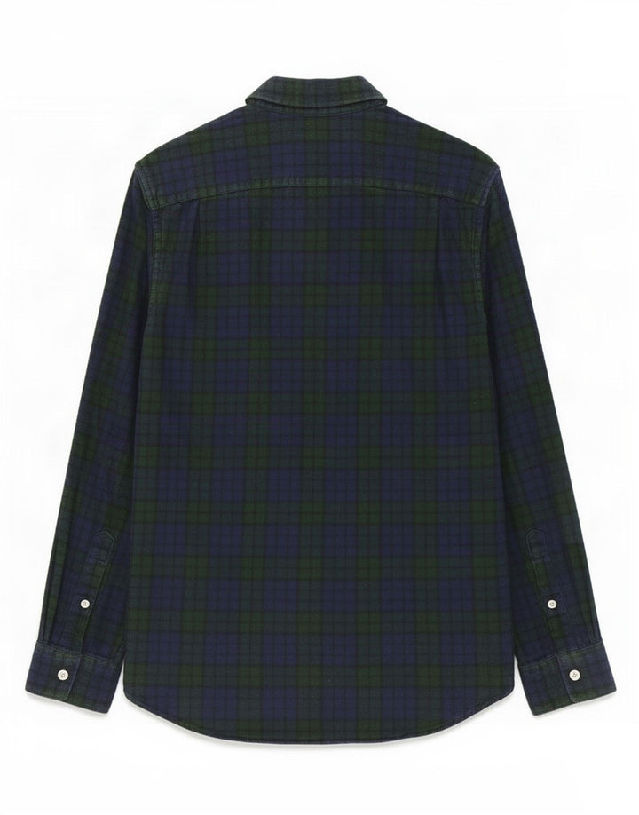 Camisa masculina de flanela Jack Wills pequena algodão azul marinho