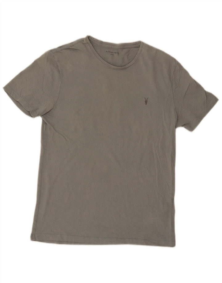 Camiseta masculina All Saints Top pequeno algodão cinza