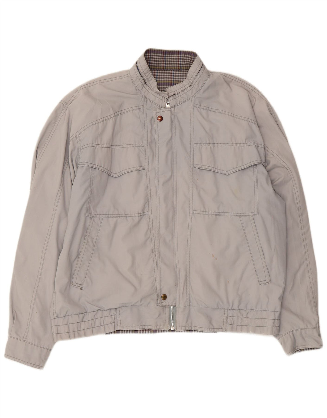 Jaqueta bomber masculina vintage UK 40 grande cinza