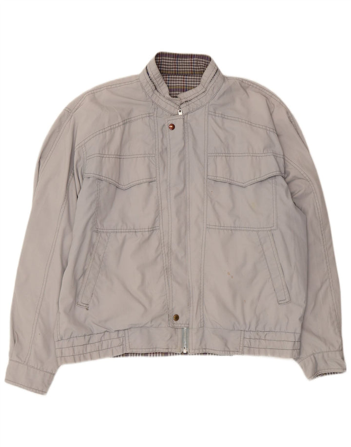 Jaqueta bomber masculina vintage UK 40 grande cinza