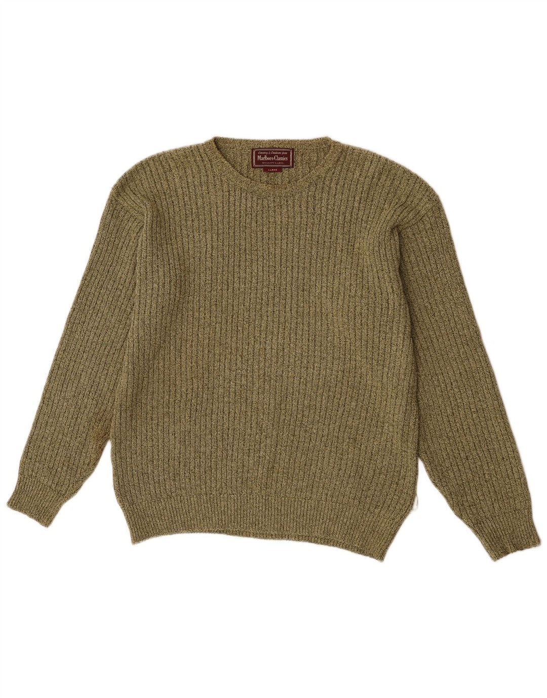 Suéter masculino Marlboro Classics com gola canoa, grande algodão verde