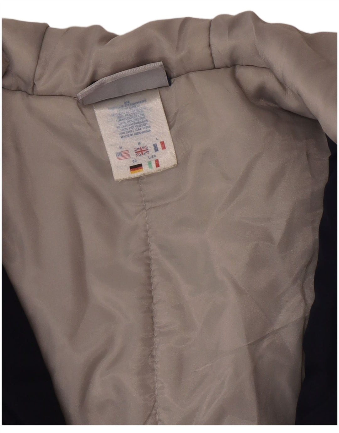 Reebok Mens Hooded Bomber Jacket UK 38 Médio Azul Marinho Colourblock