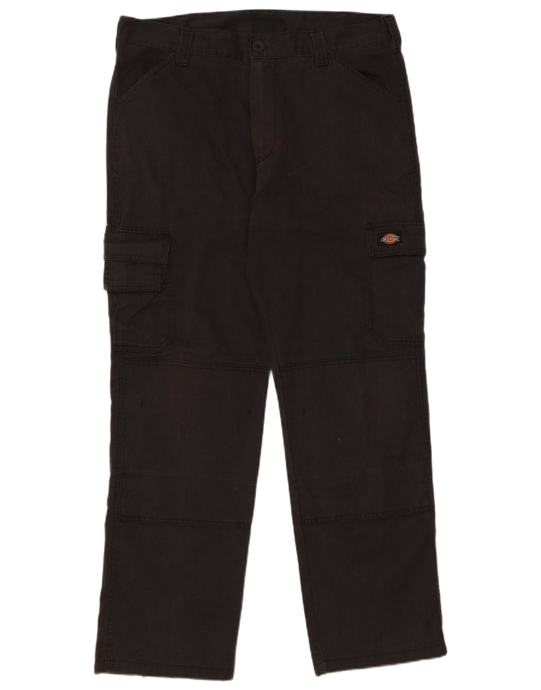 Calças cargo retas masculinas Dickies W36 L30 poliéster preto