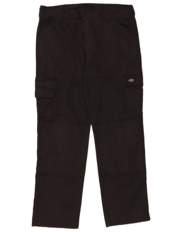 Calças cargo retas masculinas Dickies W36 L30 poliéster preto