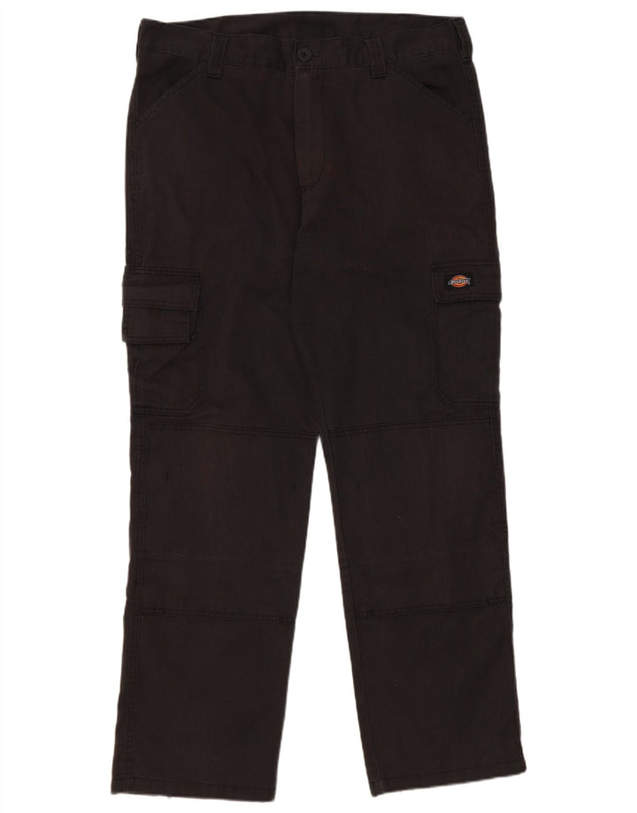 Calças cargo retas masculinas Dickies W36 L30 poliéster preto