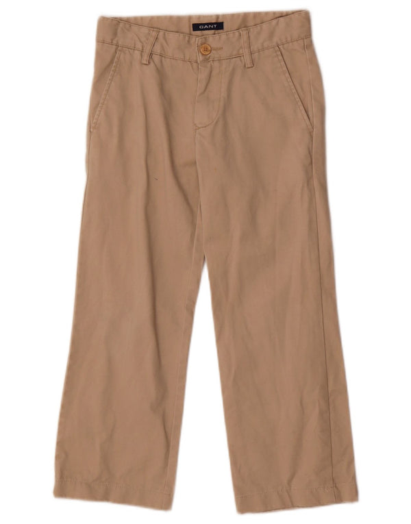 Calças Chino Gant Boys Loose Fit 7-8 Anos Médio W24 L20 Algodão Bege