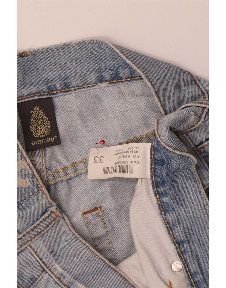Shorts jeans masculino Dondup desgastado W33 algodão azul médio