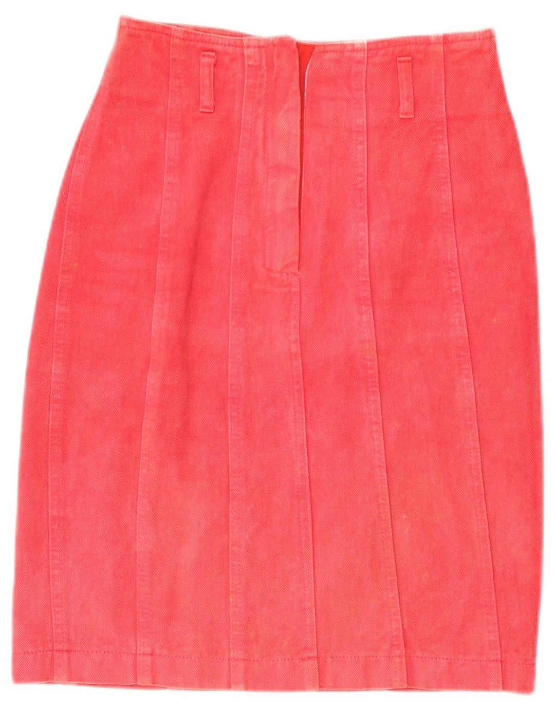 Saia jeans feminina Blumarine IT 40 pequena W27 algodão vermelho