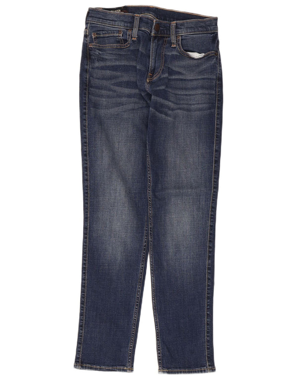 Hollister Mens Tapered Jeans W28 L30 Azul Algodão