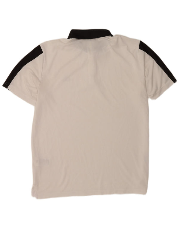 Adidas Mens Polo Shirt Grande Branco Colorblock Poliéster