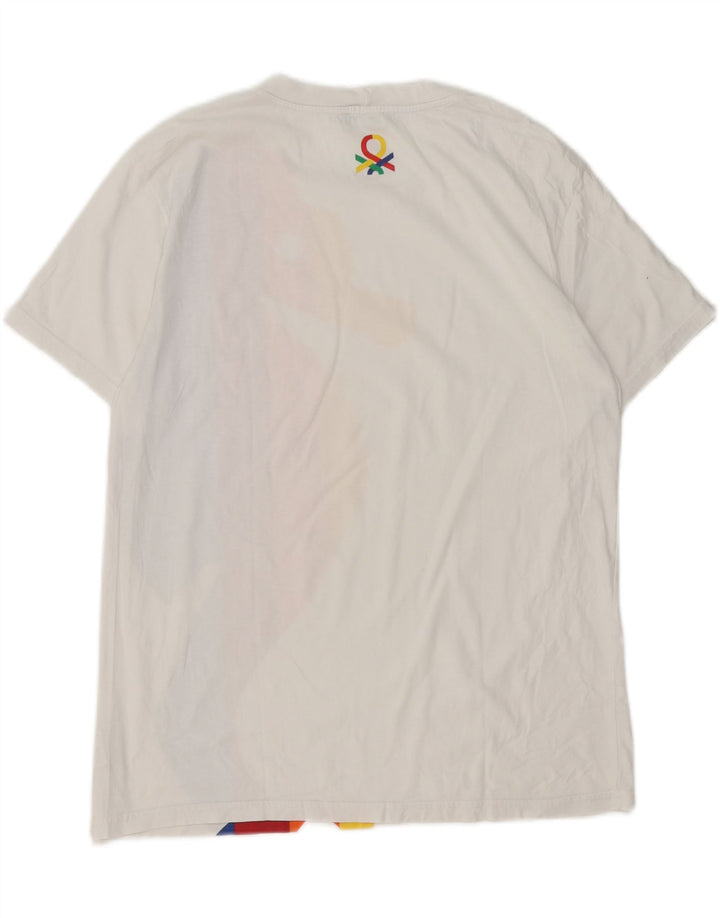 Camiseta Benetton Boys Graphic 15-16 Anos Médio Algodão Branco