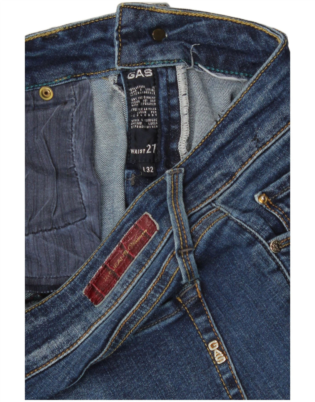 Calça Jeans Slim Feminina Gas W27 L32 Azul
