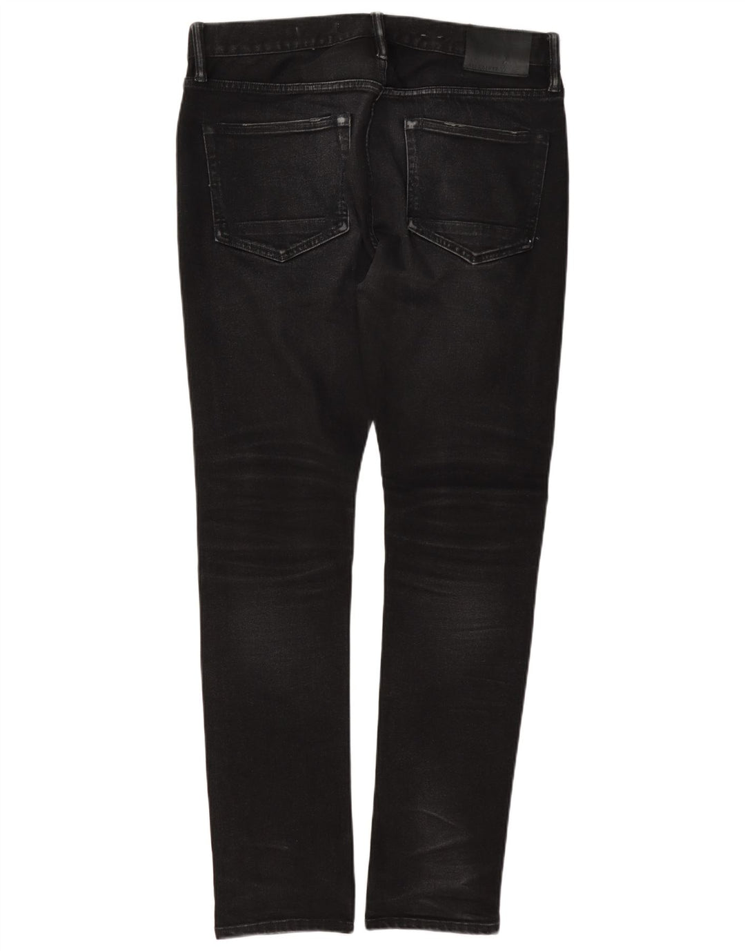All Saints Mens Cigarette Slim Jeans W32 L32 Algodão Cinza