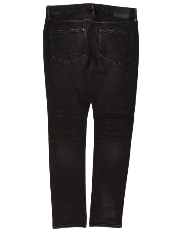 All Saints Mens Cigarette Slim Jeans W32 L32 Algodão Cinza