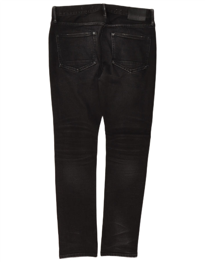 All Saints Mens Cigarette Slim Jeans W32 L32 Algodão Cinza