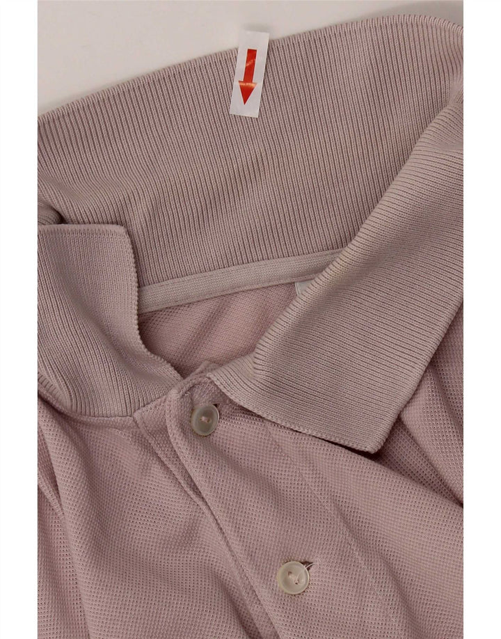 Camisa polo masculina Lacoste tamanho 4 médio algodão rosa