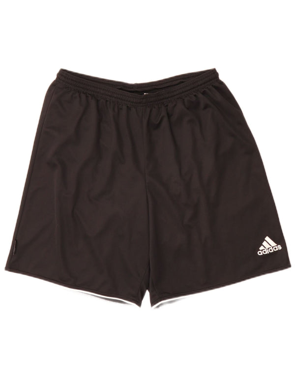 Shorts esportivos masculinos Adidas grande poliéster preto