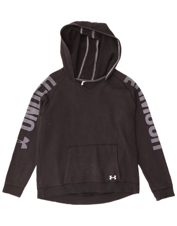 Suéter com capuz gráfico Under Armour Boys Cold Gear 13-14 anos XL preto