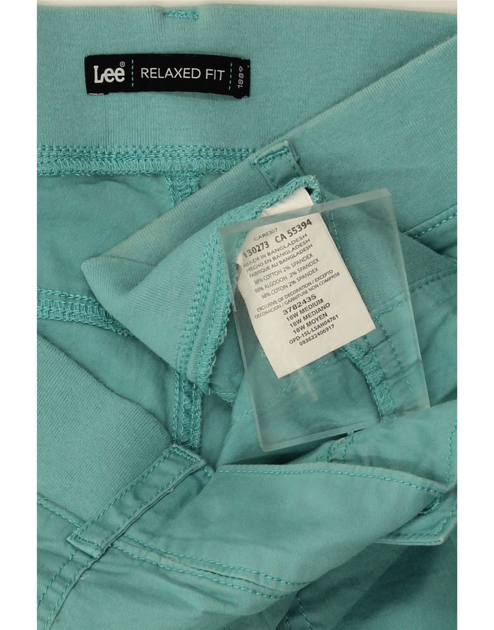 LEE Womens Relaxed Fit Cargo Shorts US 18 2XL W38 Turquoise Cotton Vintage Lee and Second-Hand Lee from Messina Hembry 