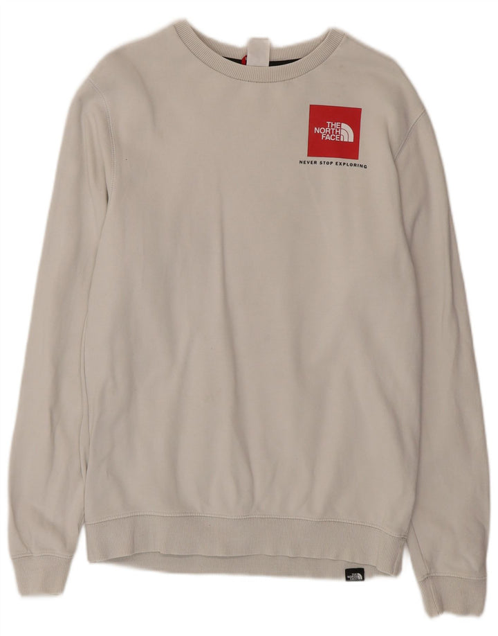 Moletom masculino The North Face, moletom pequeno cinza algodão