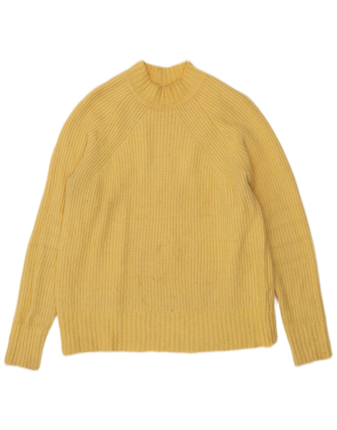 Suéter feminino Marks & Spencer com gola tartaruga Reino Unido 10 pequeno amarelo