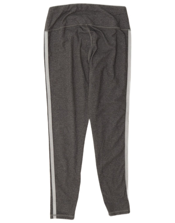 Under Armour Womens Crop Leggings Reino Unido 14 Algodão Colourblock Cinza Médio