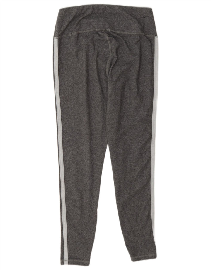 Under Armour Womens Crop Leggings Reino Unido 14 Algodão Colourblock Cinza Médio