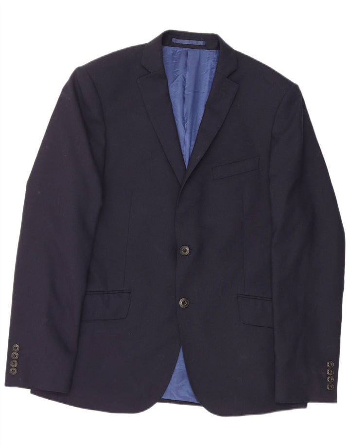 Jaqueta Blazer Slim Masculina de 2 Botões Marks & Spencer UK 40 Azul Marinho Médio