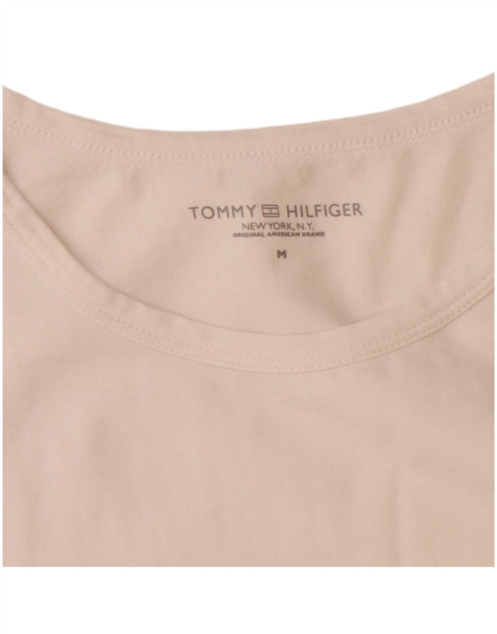 Camiseta masculina TOMMY HILFIGER de algodão branco médio