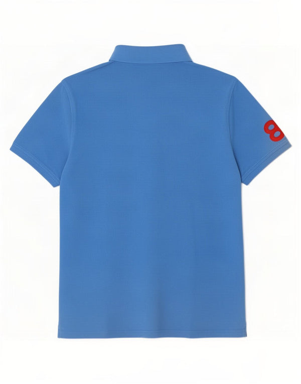 Camisa polo masculina Tommy Hilfiger Graphic Custom Fit XL algodão azul