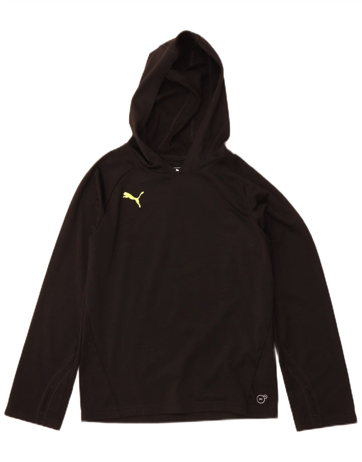 PUMA Meninos Hoodie Jumper 11-12 Anos Preto Poliéster