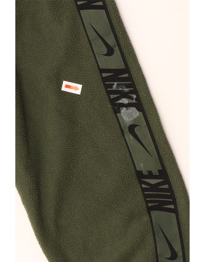 Jumper de lã com capuz gráfico masculino NIKE Therma-Fit XS verde poliéster