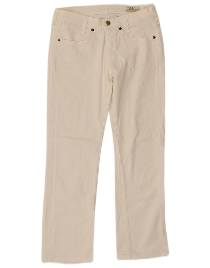 LEE Girls Lilly Straight Jeans 14-15 Anos W28 L26 Algodão Branco