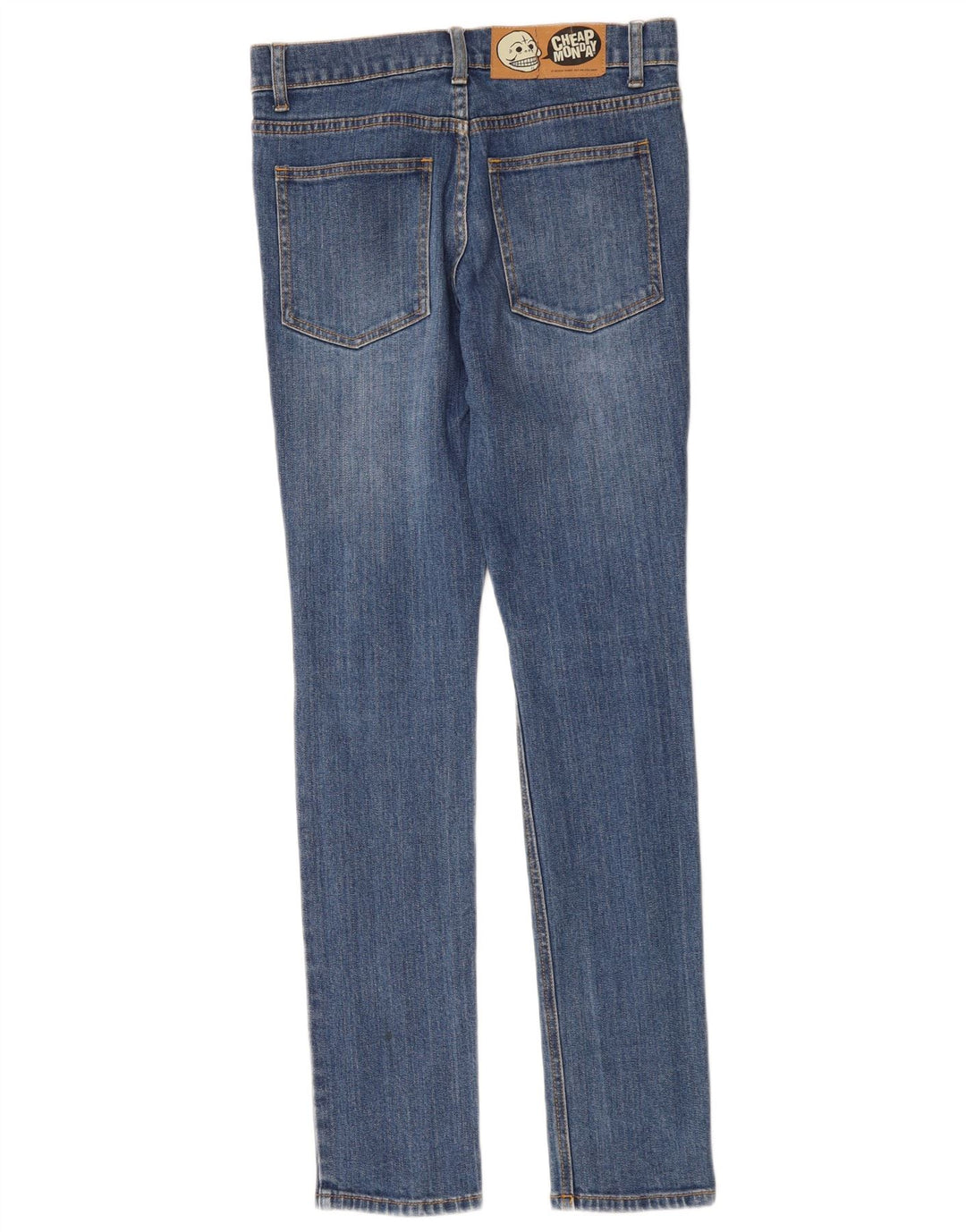 CHEAP MONDAY Jeans skinny feminino W27 L32 algodão azul