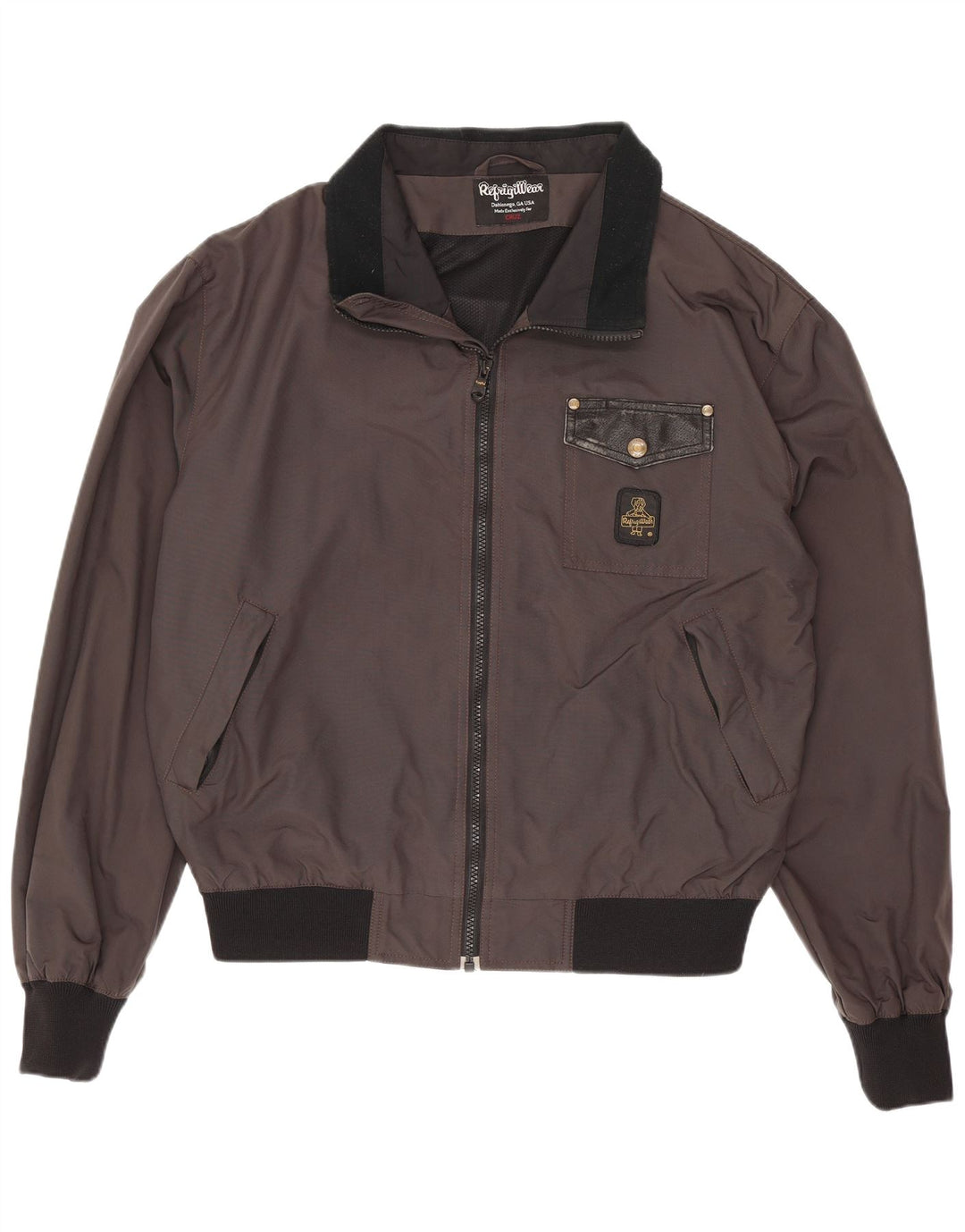 Jaqueta bomber masculina Refrigiwear UK 40 grande cinza colorblock poliamida
