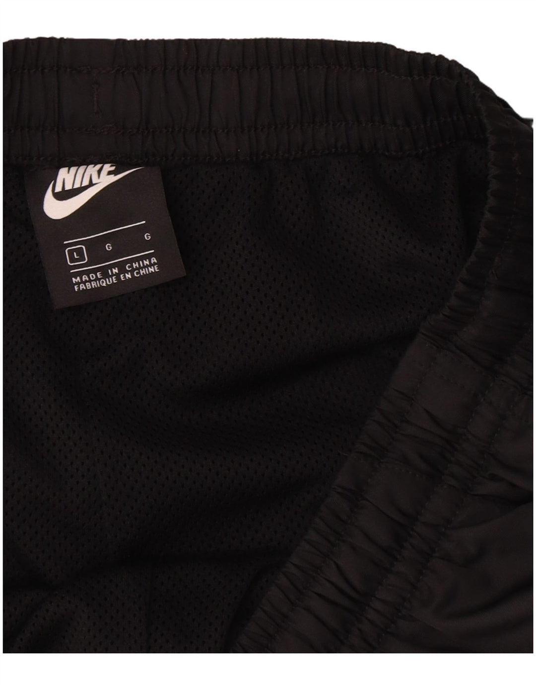 Shorts esportivos Nike masculinos gráficos regulares grandes de poliéster preto