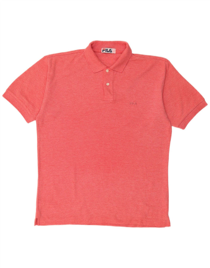 Camisa polo masculina FILA IT 48 algodão vermelho médio