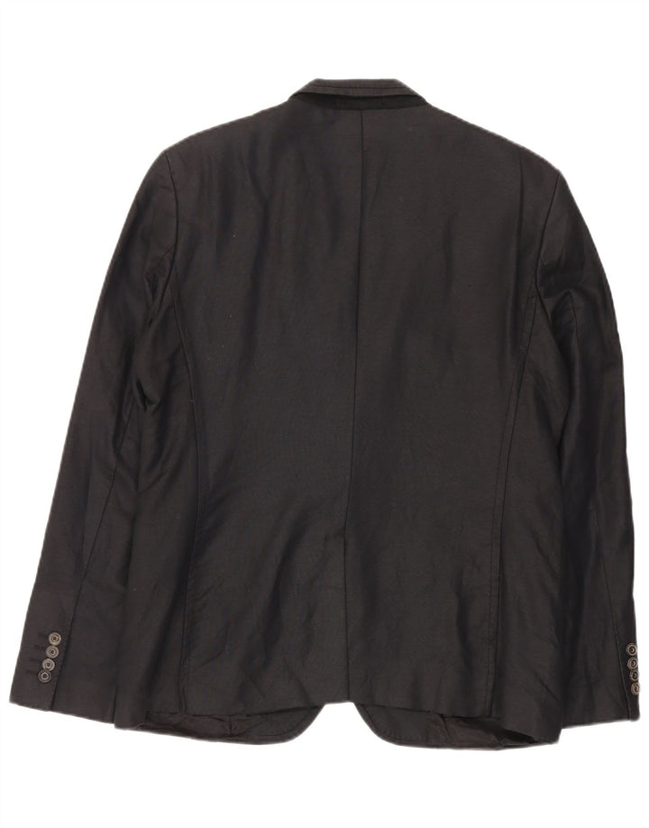 Jaqueta blazer masculina Zara com 2 botões EU 54 XL preta