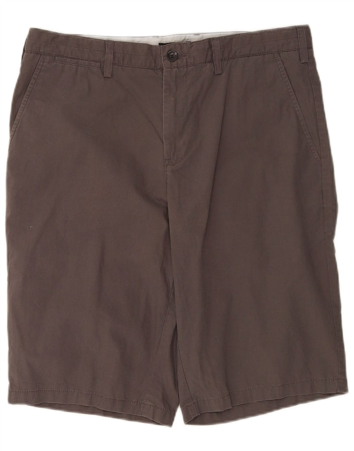 Shorts chino masculino Marks & Spencer W34 grande algodão cinza