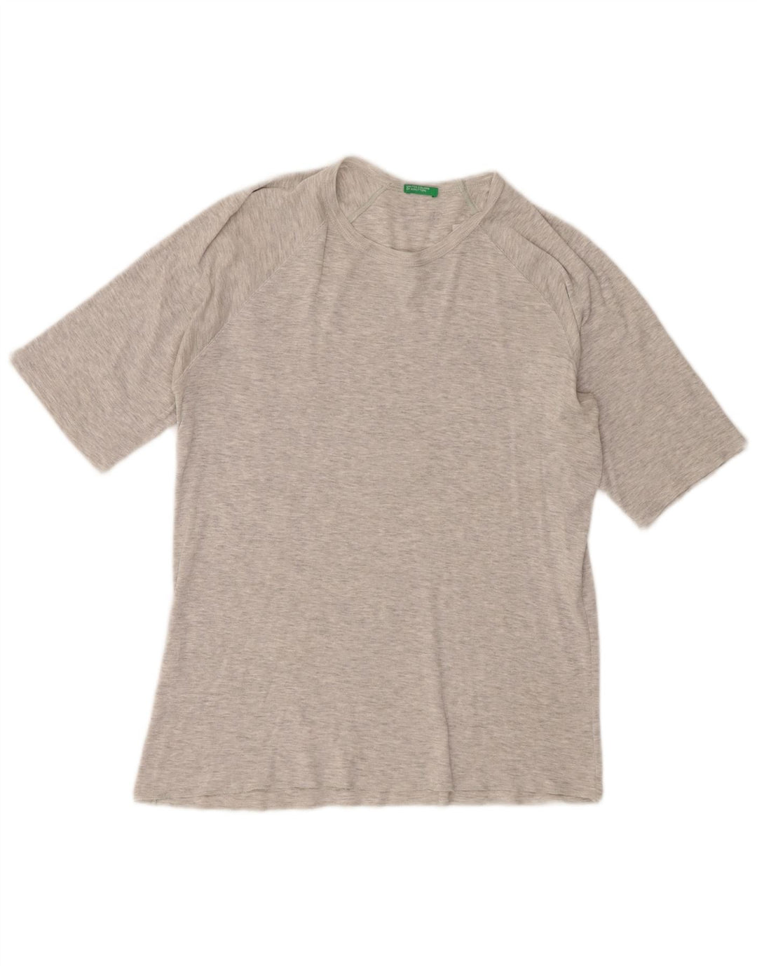 Camiseta feminina Benetton UK 12 cinza médio manchado